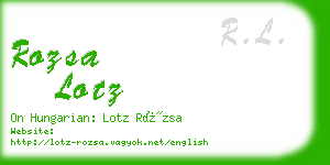 rozsa lotz business card